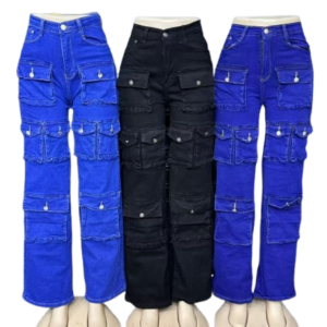 Women's Multi-Pocket Cargo Jeans (Wholesale)